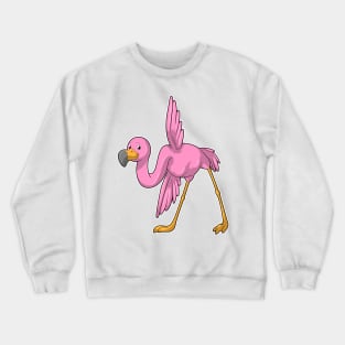 Flamingo at Yoga Stretching exercise Crewneck Sweatshirt